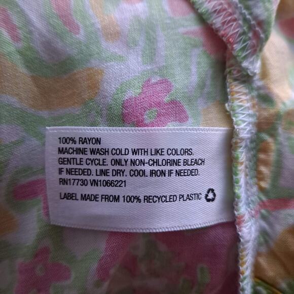 Lilly Pulitzer Challis Romper Sleeveless Floral Happy Place Yellow Women Size XS - Picture 14 of 16